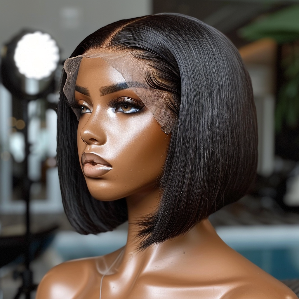Black bob wig