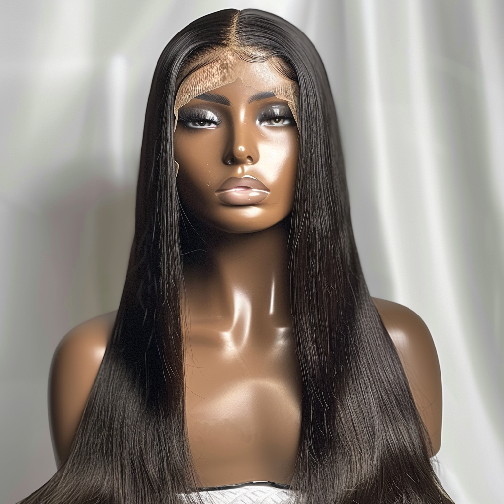 Black straight wig