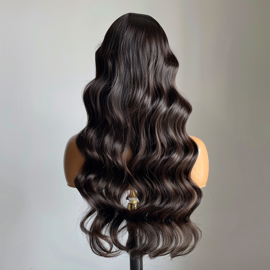 Glueless black bodywaves wig